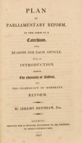 Bentham, Jeremy. Plan of Parli