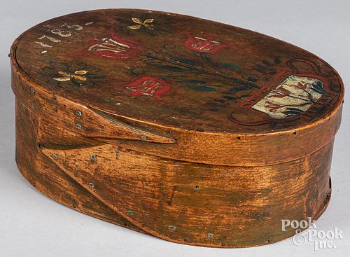 BENTWOOD BOX, 19TH C.Bentwood