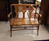 BENTWOOD OAK SETTEE, AMERICAN,