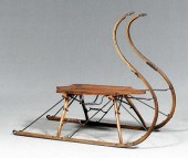 Bentwood sleigh or pony sled,