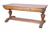 Berkey and Gay oak carved libr