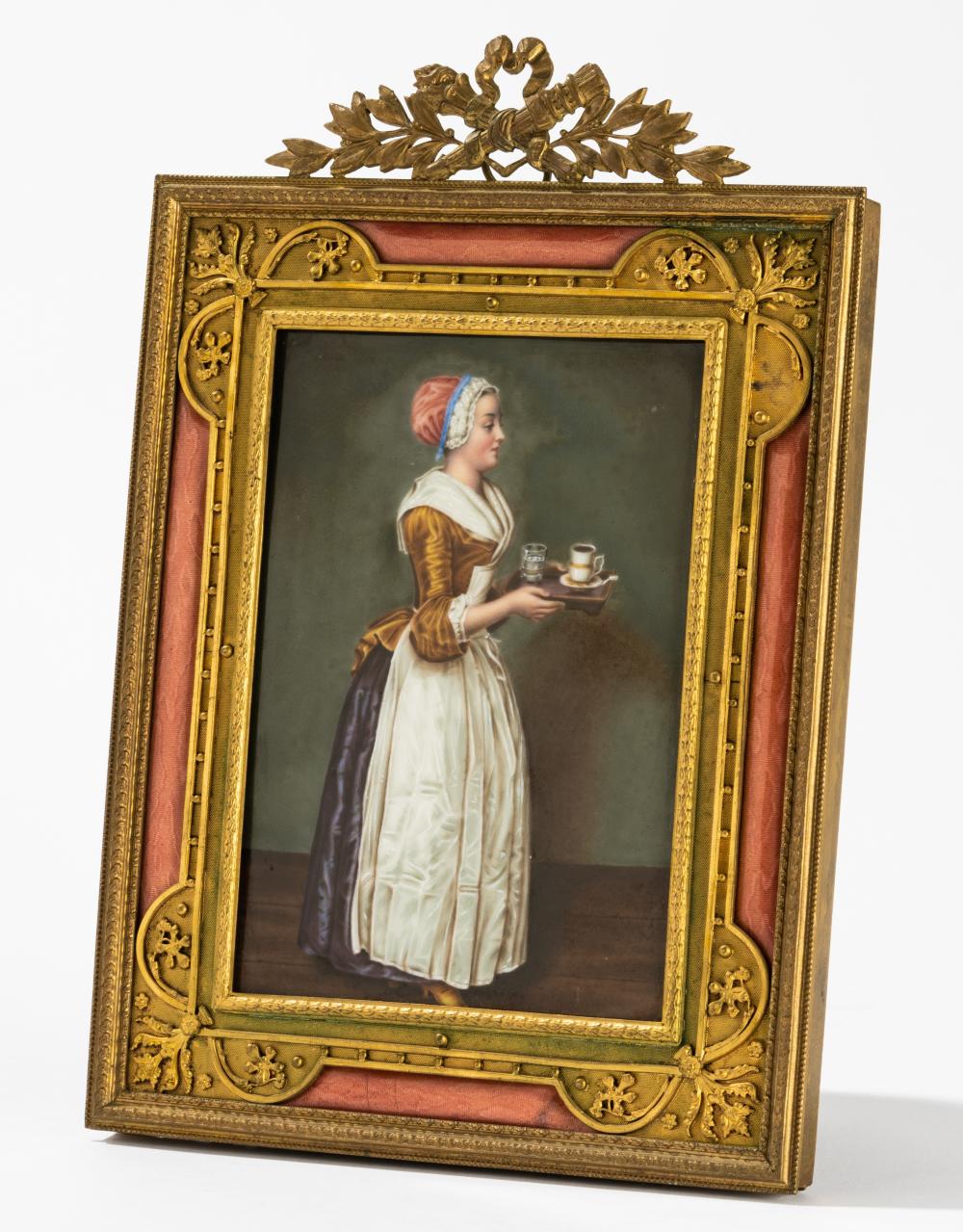 BERLIN KPM PORCELAIN PLAQUE: LA