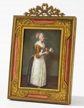 BERLIN KPM PORCELAIN PLAQUE: L