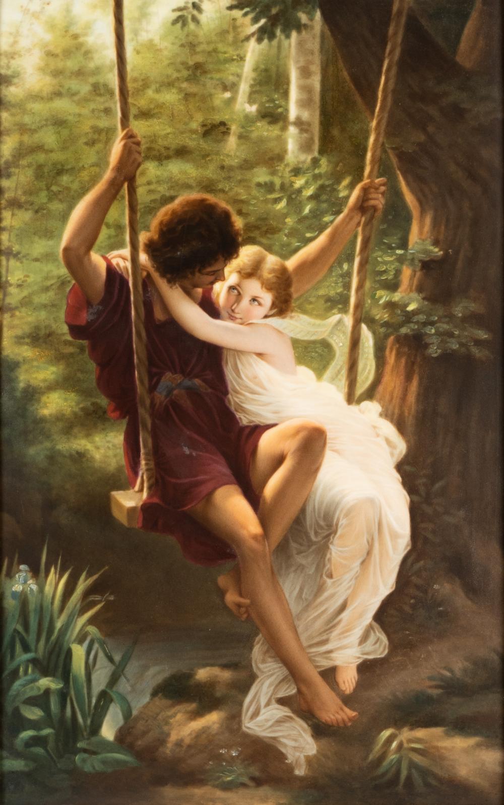 BERLIN KPM PORCELAIN PLAQUE: LE