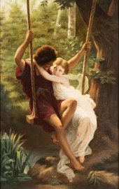 BERLIN KPM PORCELAIN PLAQUE: L