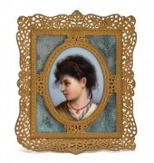 Berlin oval porcelain plaque o