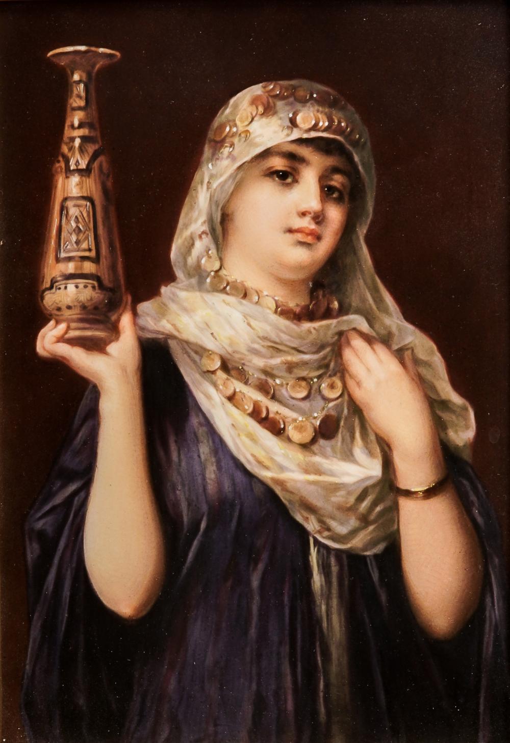 BERLIN PORCELAIN ORIENTALIST PLAQUE