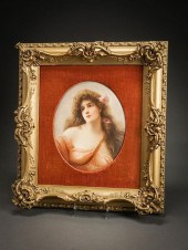 BERLIN PORCELAIN OVAL PLAQUE O