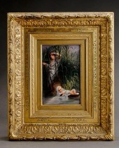 BERLIN PORCELAIN PLAQUE OF 'MI