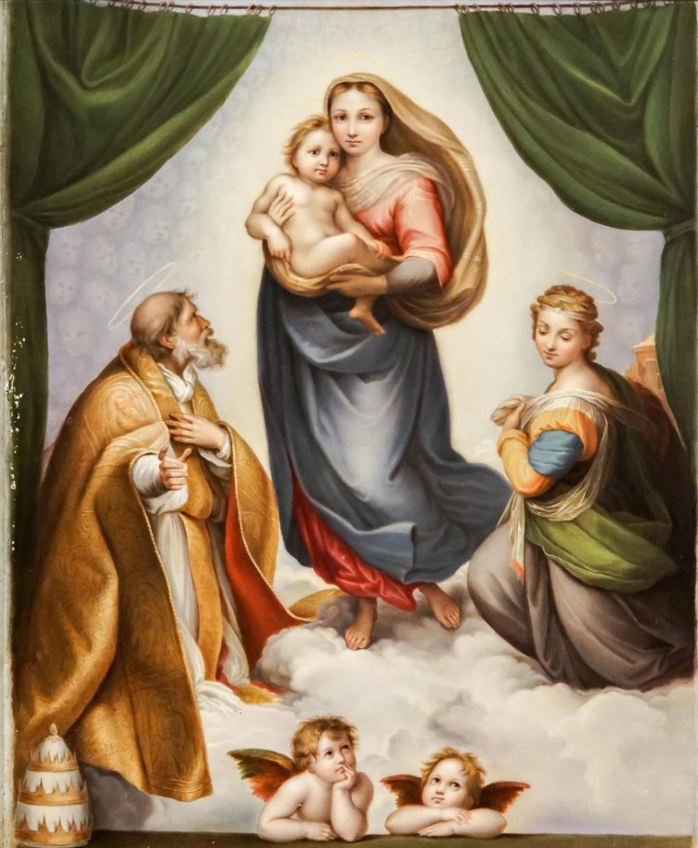 BERLIN PORCELAIN PLAQUE OF 'SISTINE