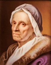 BERLIN PORCELAIN PLAQUE 'PORTR