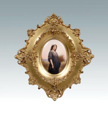 Berlin porcelain plaque signed