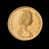 BERMUDA, 1970 PROOF GOLD TWENT