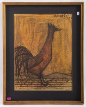 BERNARD BUFFET. "LE COQ," COLO