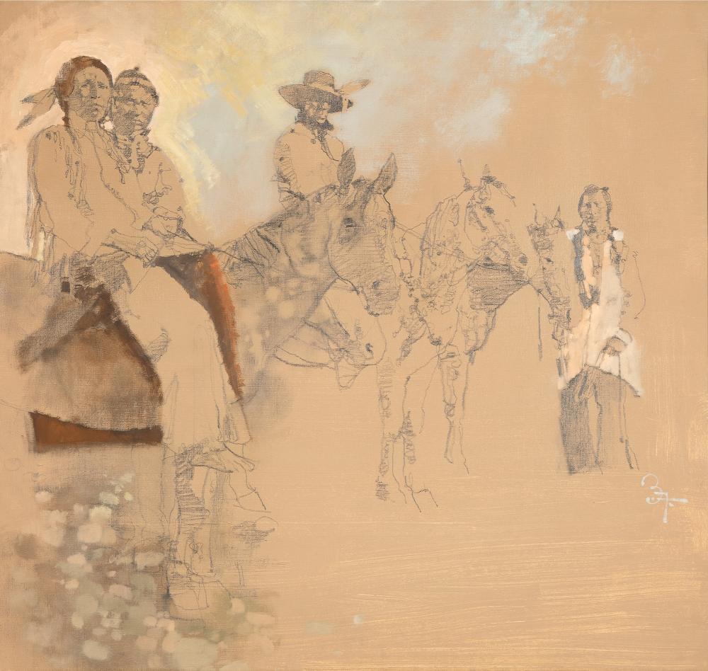 BERNARD FUCHS, UNTITLED (FIGURES ON