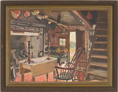BERNARD GUSSOW OIL PAINTING,