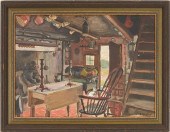 BERNARD GUSSOW OIL PAINTING, C