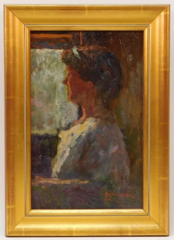 BERNARD LENNON WOMAN IN BLUE