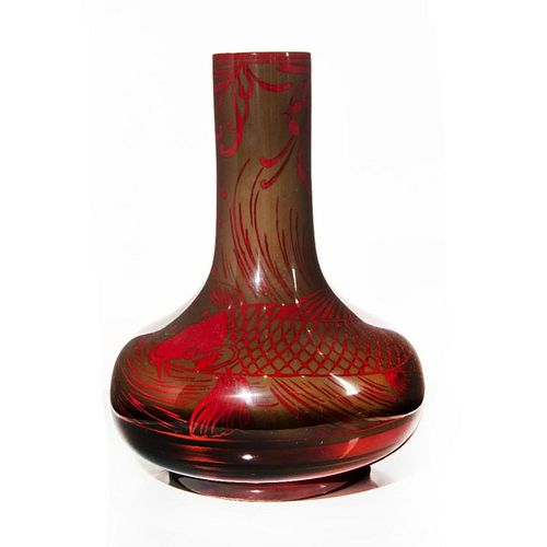 BERNARD MOORE FLAMBE LARGE FLUTED