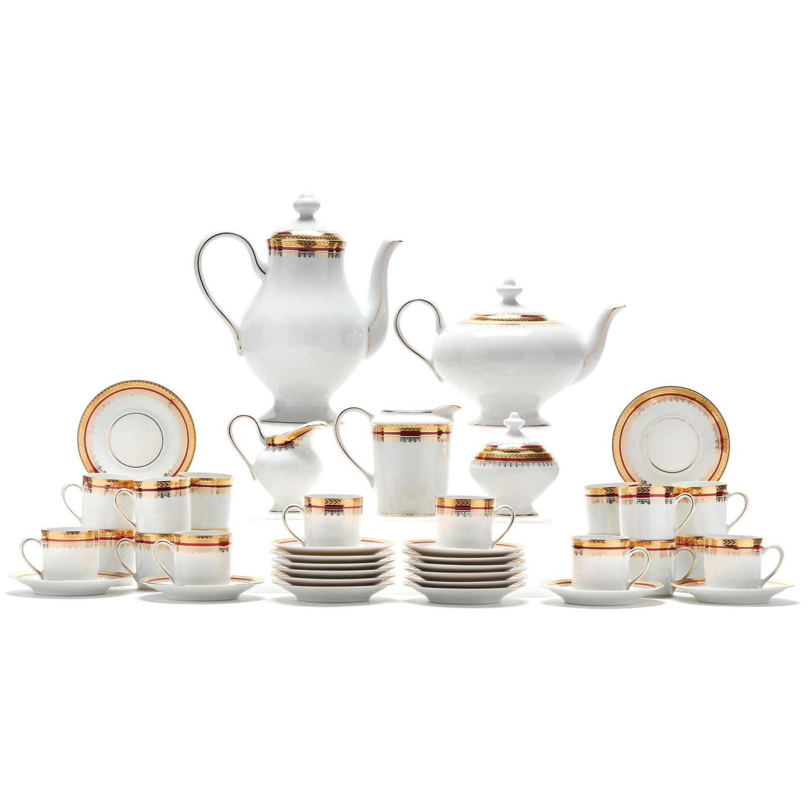 BERNARDAUD LIMOGES  FLORIZEL RED 