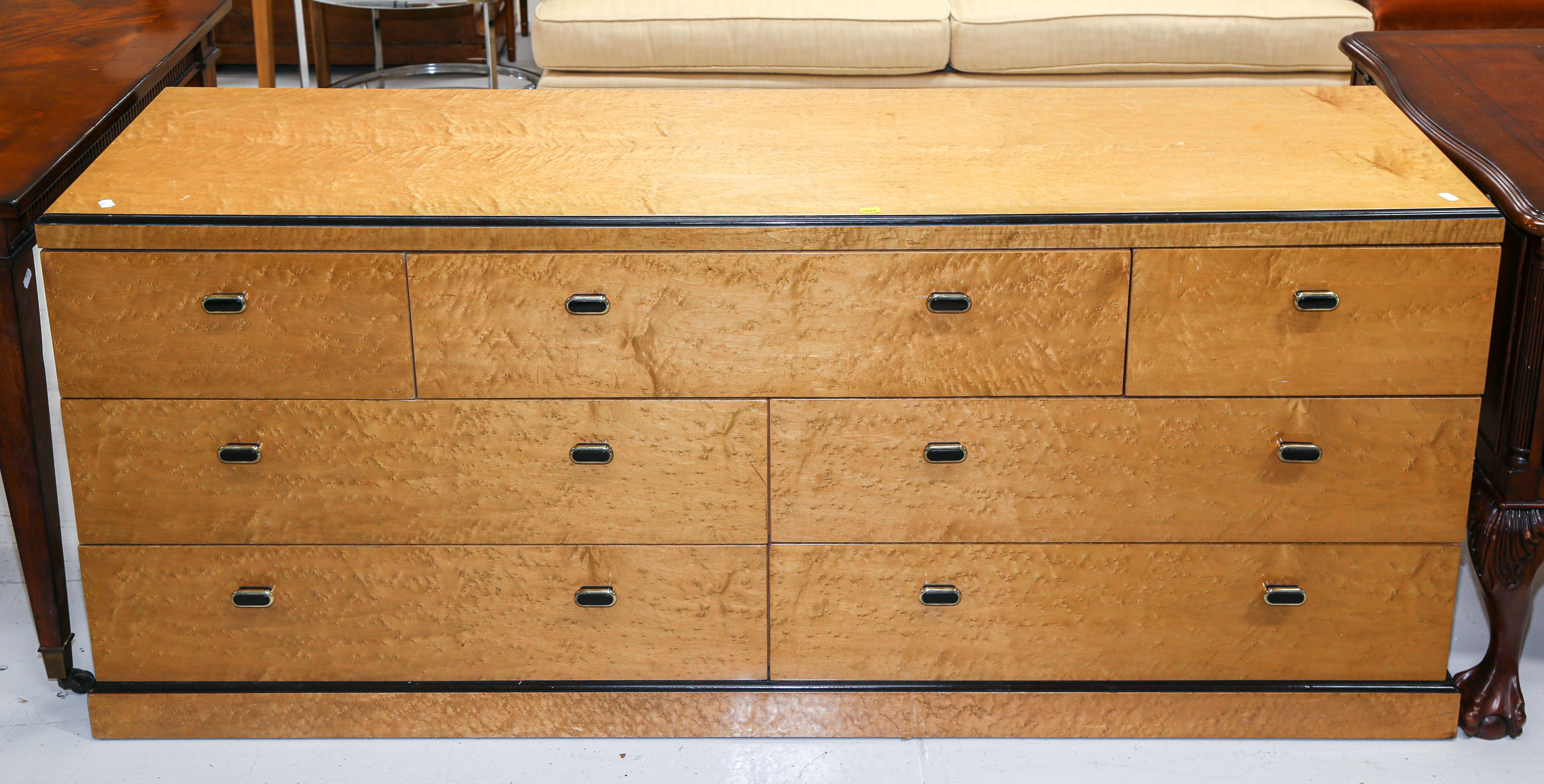 BERNHARDT BIRDSEYE MAPLE CHEST OF