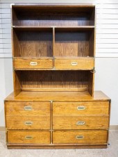 BERNHARDT CAMPAIGN STYLE OAK T