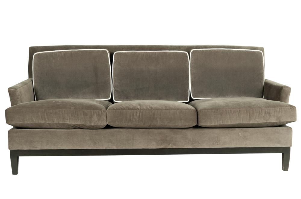 BERNHARDT GREY UPHOLSTERED