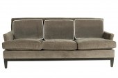 BERNHARDT GREY UPHOLSTERED SOF