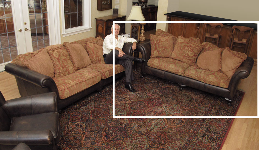 BERNHARDT LEATHER LOVE SEAT: