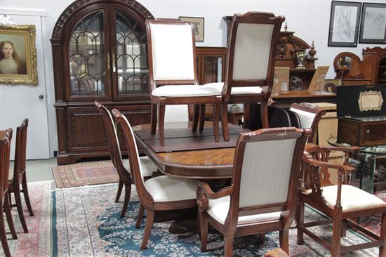 BERNHARDT TEN PIECE DINING SUITE.