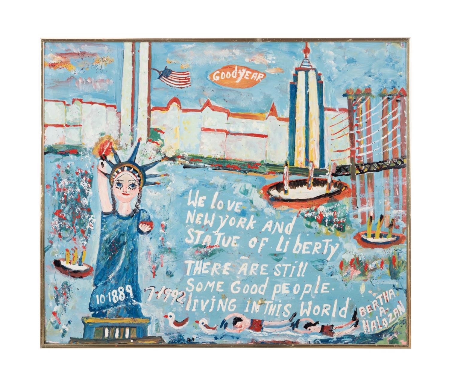 BERTHA HALOZAN FOLK ART NEW YORK