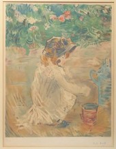 BERTHE MORISOT LITHOGRAPH GIRL