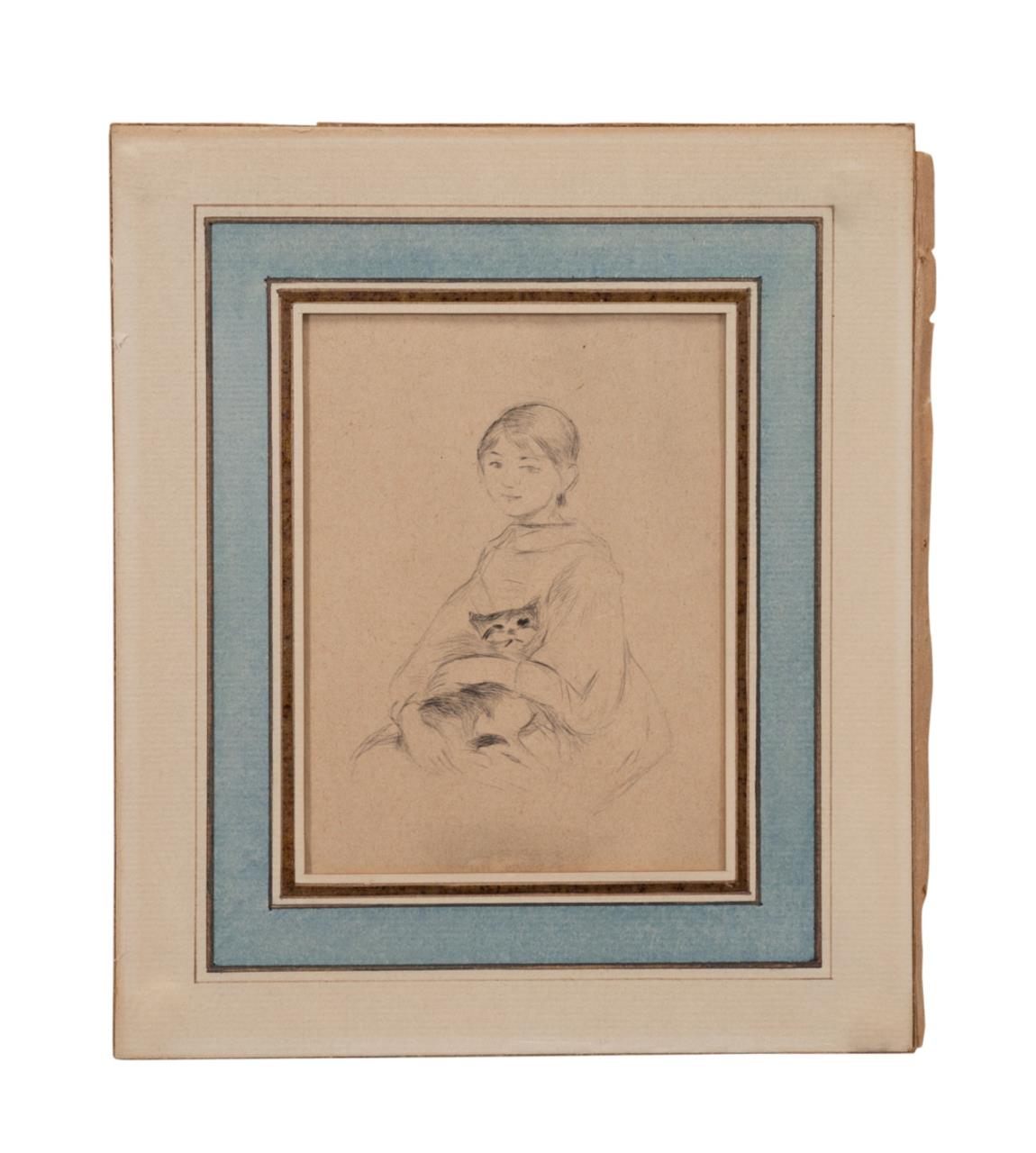 BERTHE MORISOT LITTLE GIRL WITH CAT