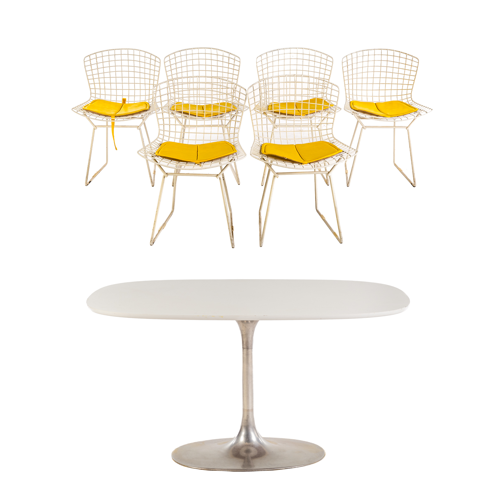 BERTOIA STYLE CHAIRS & TULIP