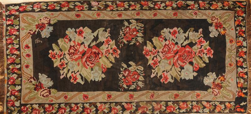 BESSARABIAN BLACK-GROUND RUG Worked