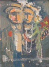 BESSER Leonard. 1957 Oil on Ma