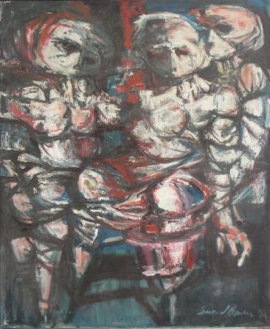 BESSER Leonard. 1961 Oil on