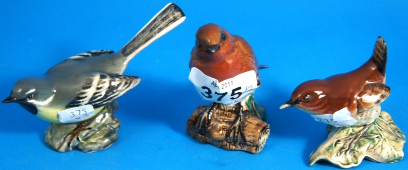 Beswick Birds Wren Robin and Grey