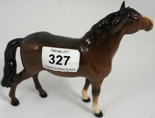 Beswick Brown Pony Head Up 997