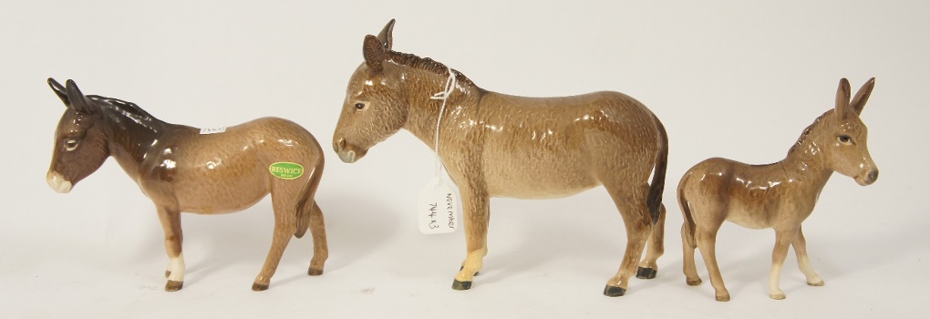 Beswick Donkey 2267 Donkey 1364 and
