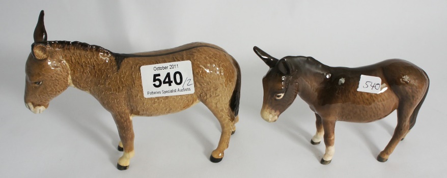 Beswick Donkeys 1364B and 2267A (2)