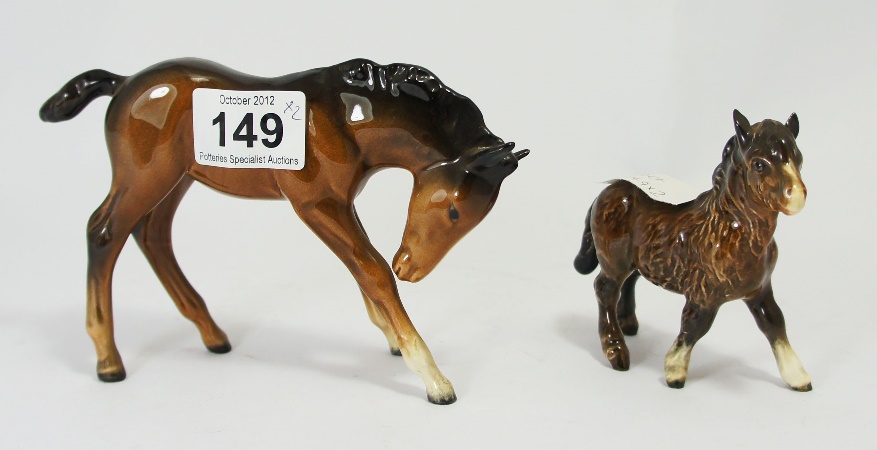 Beswick Foal 947 and Shetland