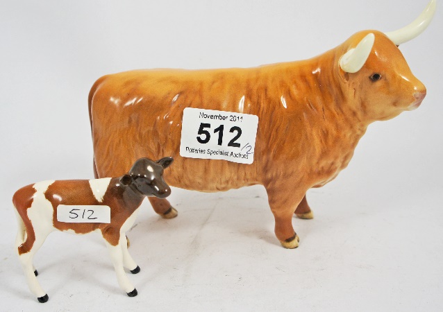 Beswick Highland Cow 1740 (restored