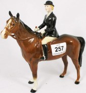 Beswick Huntslady on Brown Hor