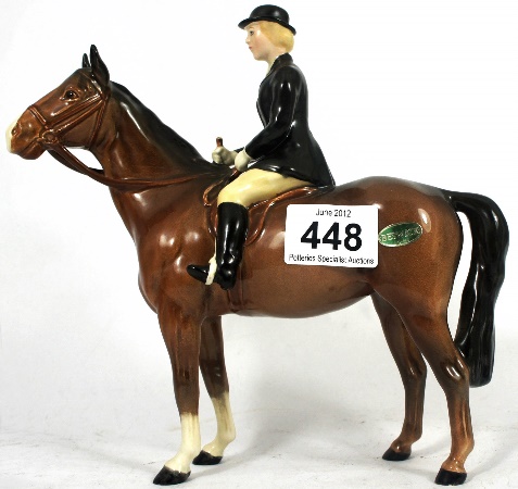 Beswick Huntslady on Brown Horse
