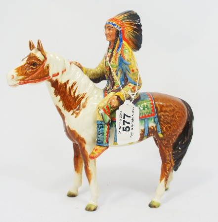Beswick Indian on Skewbald Horse