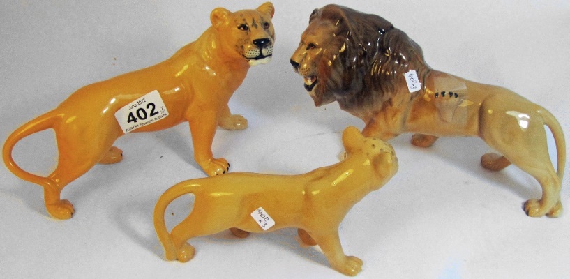 Beswick Lion Family comprising Lion
