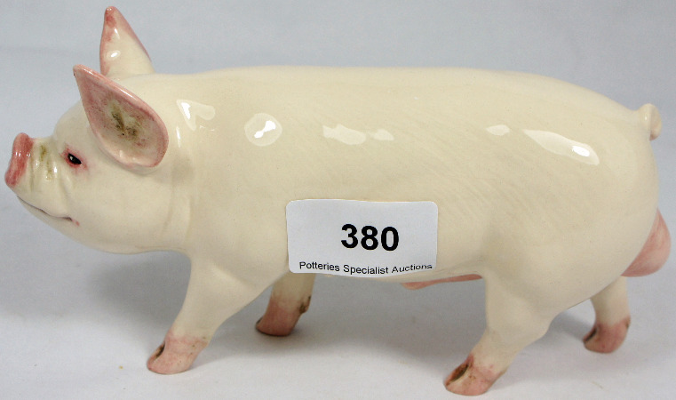 Beswick Middlewhite Boar 4117 boxed