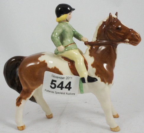 Beswick Model of Girl on Skewbald