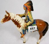 Beswick Mounted Indian on Skew